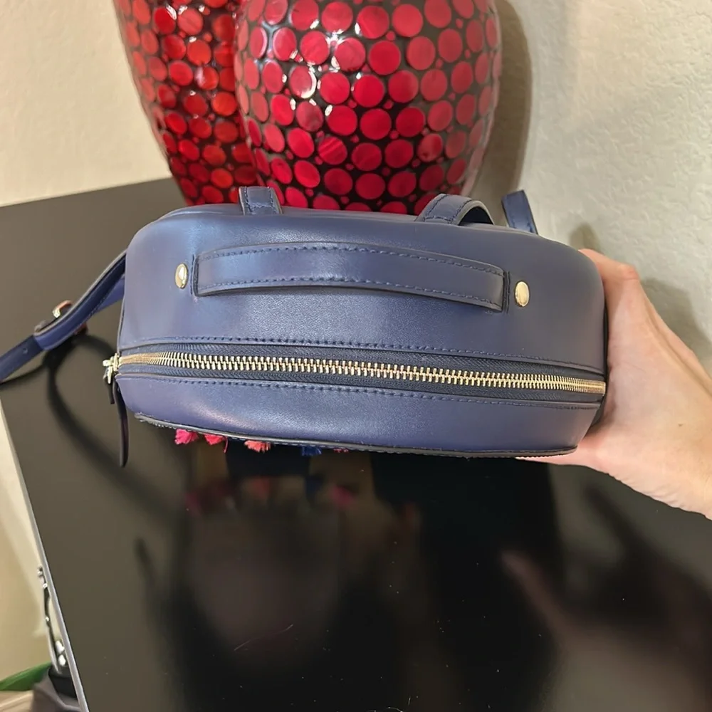 Kate Spade Navy Camel Small Leather Backpack - Picture 5 of 17